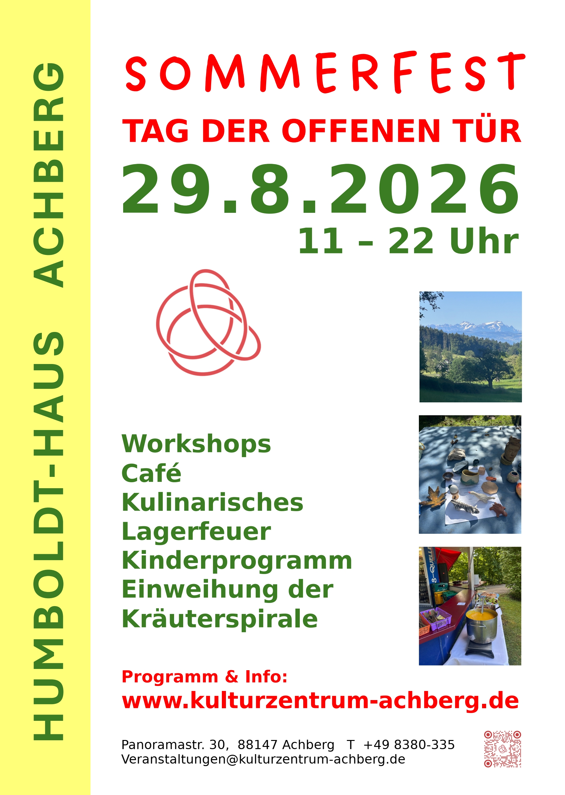 Sommerfest - Tag der offenen Tür 2026 Plakat