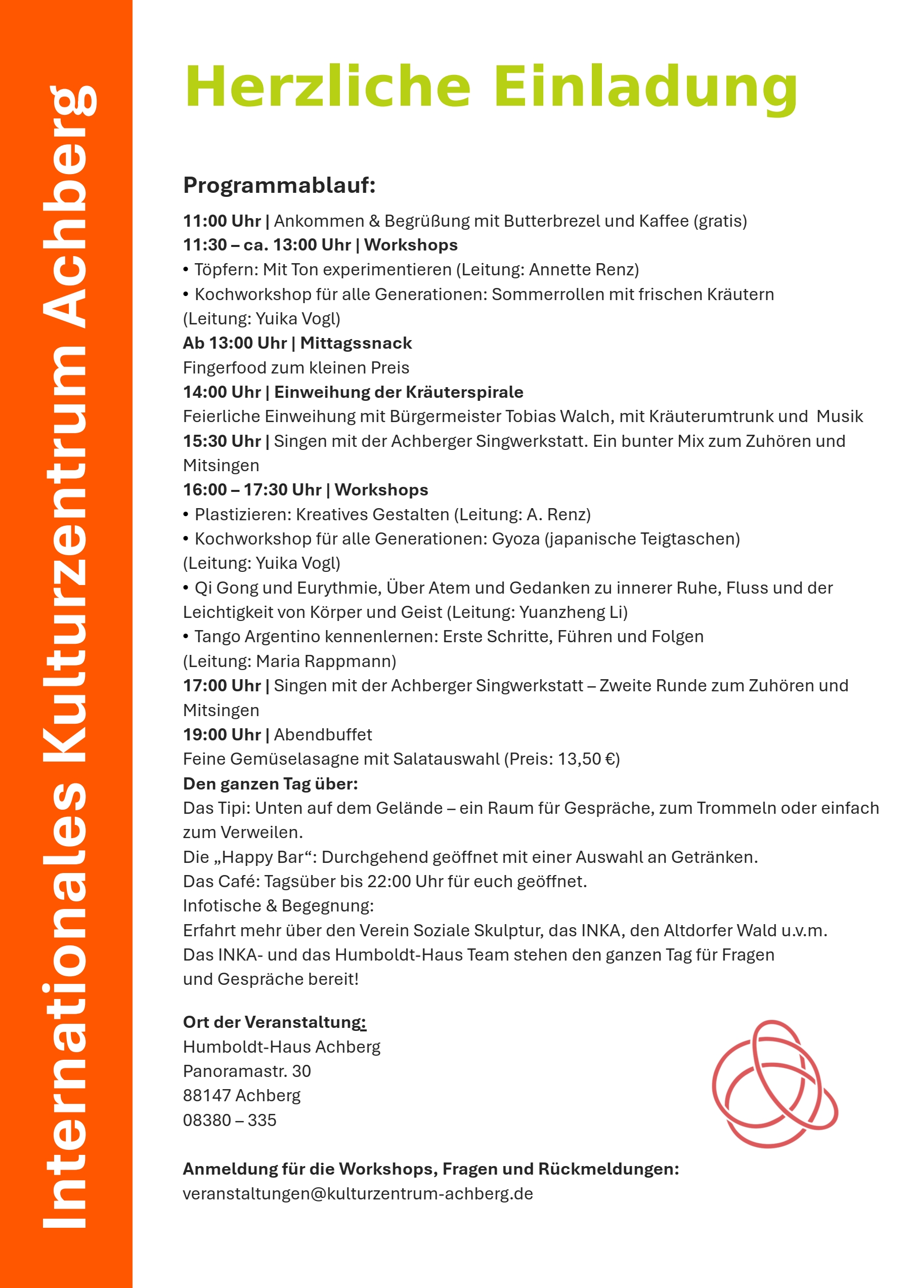Sommerfest 2026 Programm Flyer