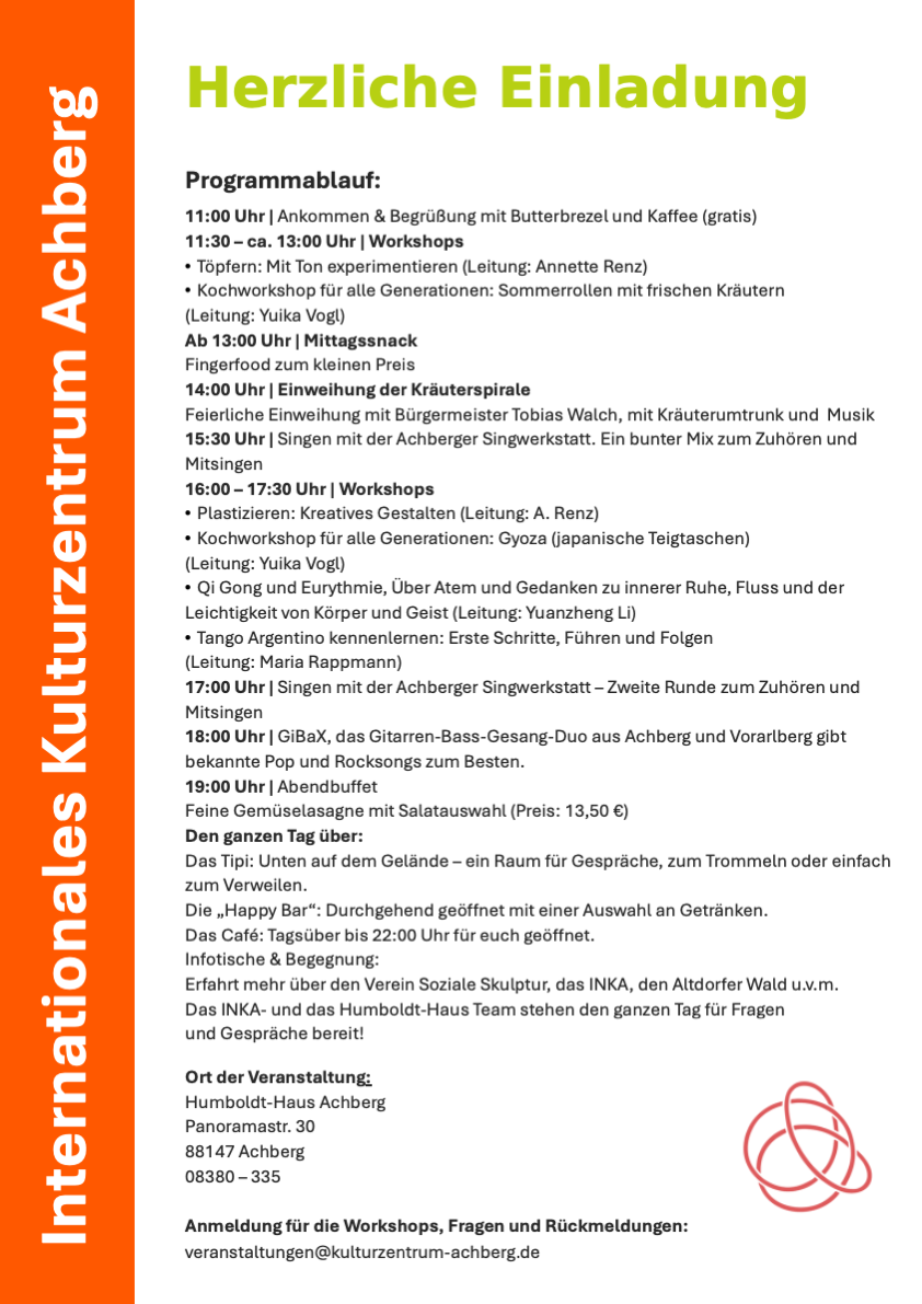 Sommerfest Programm